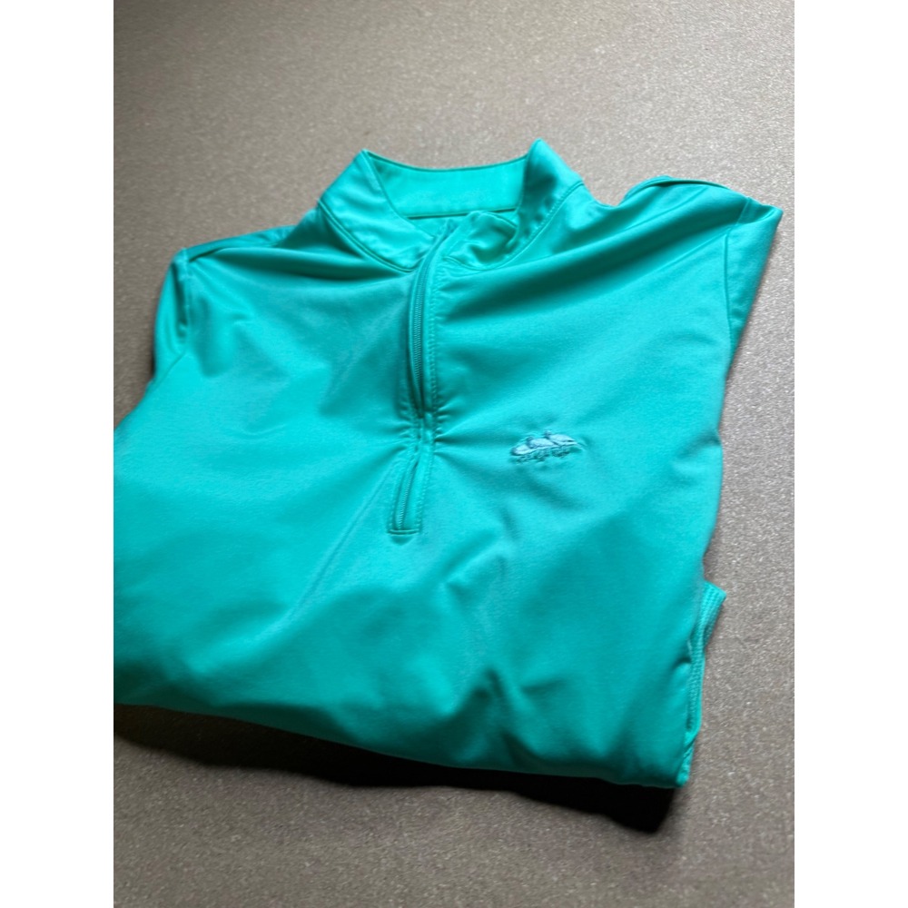 Peter Millar Sun Comfort Womens Quarter Zip Pullover Turquoise Green UPF 50+ M